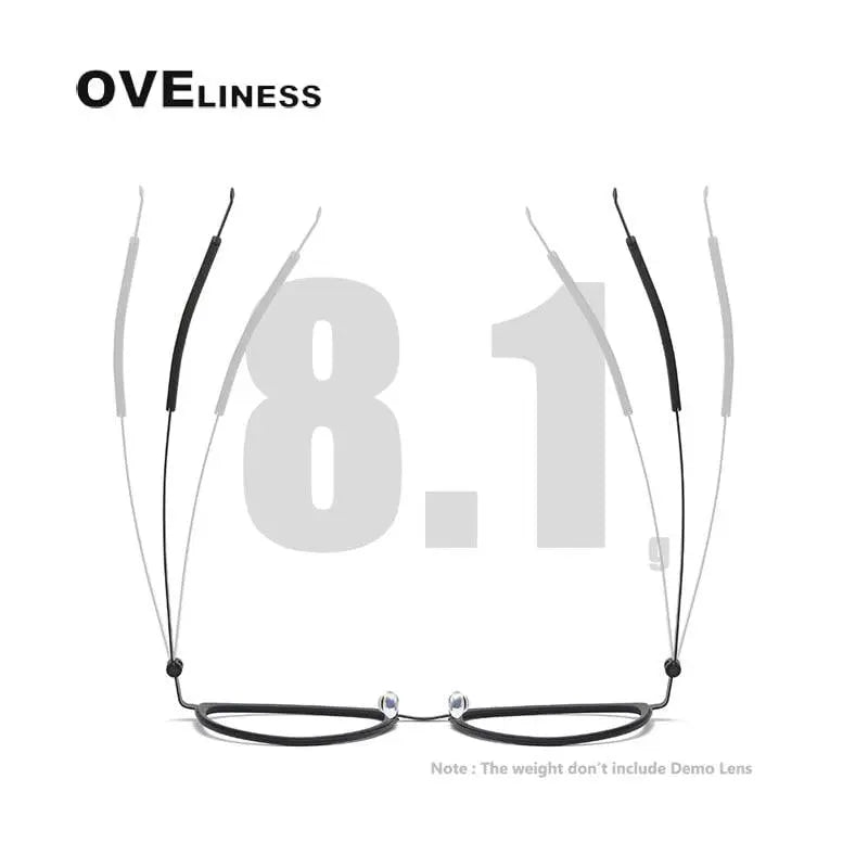 Unisex Round Full Rim Titanium Screwless Prescription Glasses 9737 — view 12 | Rx Spectacle