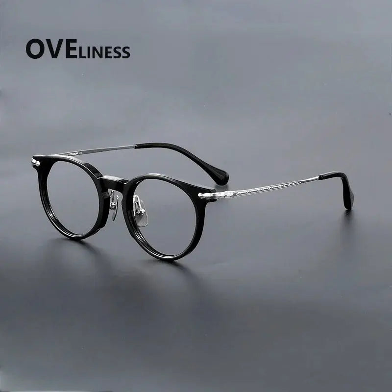Unisex Round Full Rim Titanium Prescription Glasses 926025 — view 6 | Rx Spectacle