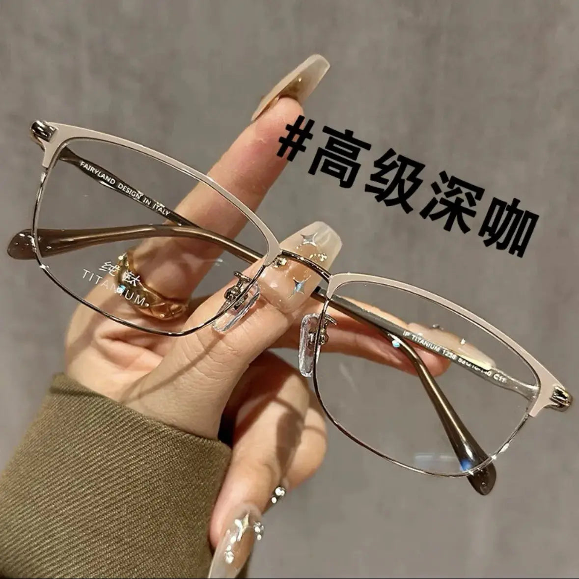 Unisex Square Full Rim Titanium Prescription Glasses 22201 — view 4 | Rx Spectacle