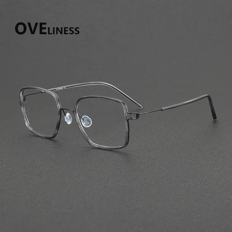 Women's Polygon Full Rim Titanium Prescription Glasses 381046 — view 7 | Rx Spectacle