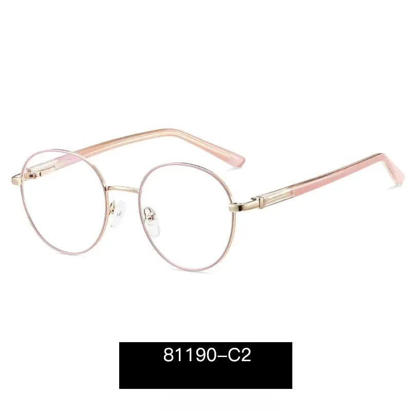 Unisex Round Full Rim Alloy Prescription Glasses 81190 — view 10 | Rx Spectacle