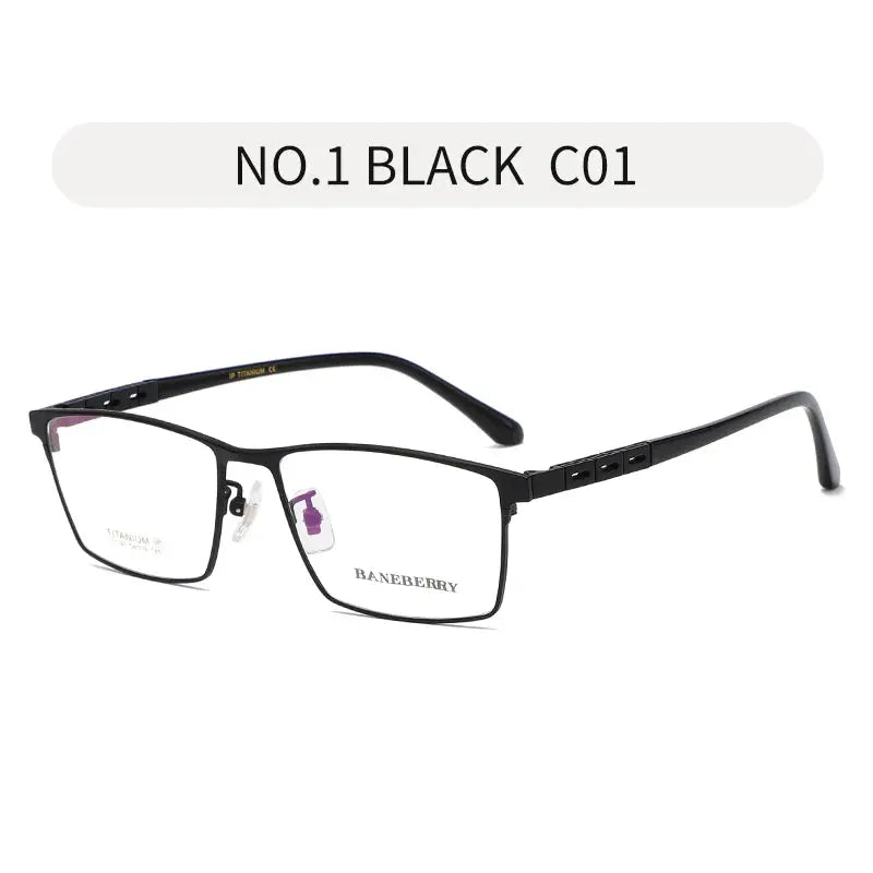 Women's Square Full Rim Titanium Prescription Glasses 710914 — view 4 | Rx Spectacle