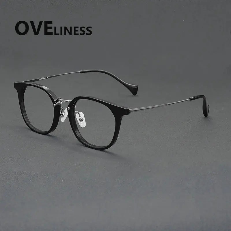 Unisex Round Full Rim Titanium Prescription Glasses 936019 — view 7 | Rx Spectacle