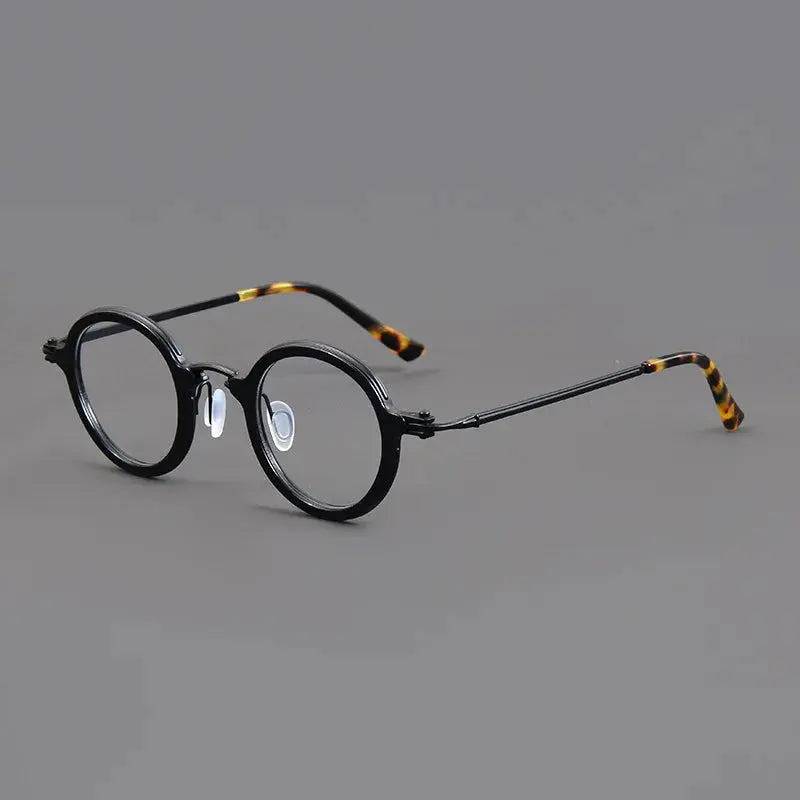 Unisex Round Full Rim Titanium Prescription Glasses 45899 — view 5 | Rx Spectacle