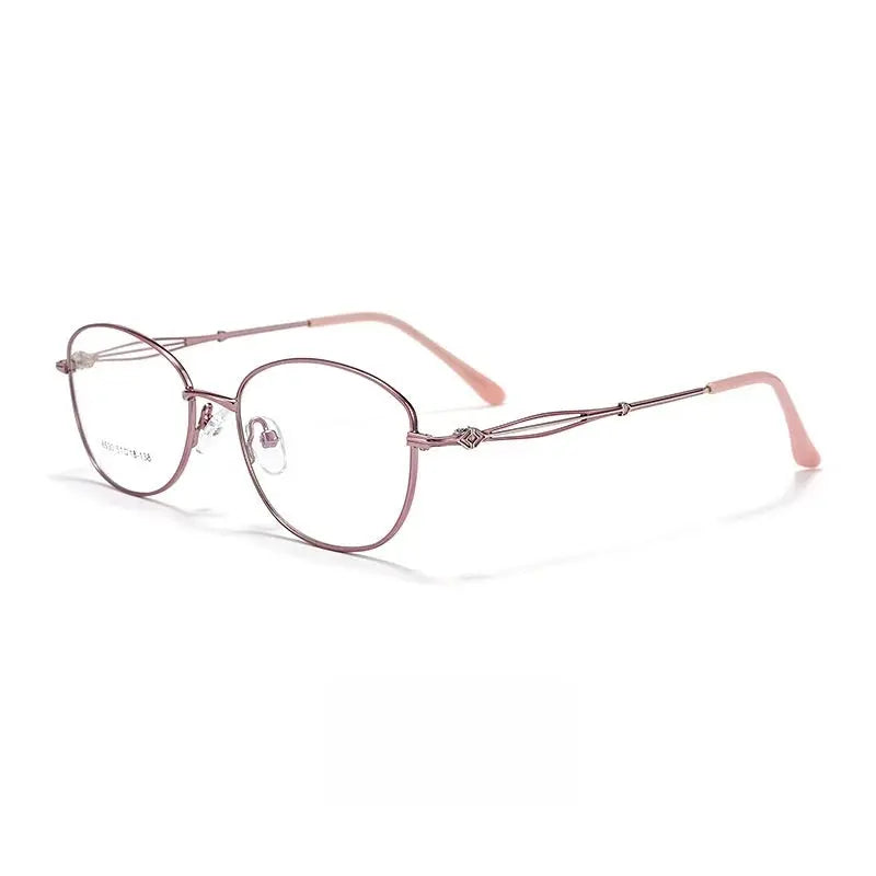 Women's Cat Eye Full Rim Alloy Prescription Glasses 85301 — view 9 | Rx Spectacle