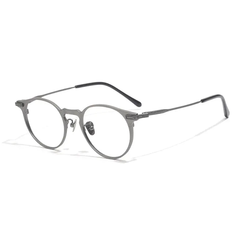 Women's Oval Full Rim Titanium Prescription Glasses 99016 — view 5 | Rx Spectacle