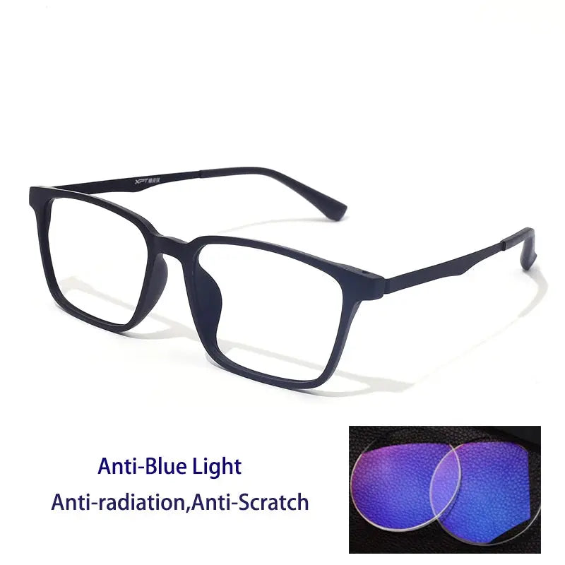 Unisex Square Full Rim Titanium Reading Glasses 722009 — view 8 | Rx Spectacle