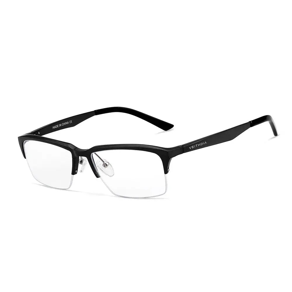 Men's Square Semi-Rimless TR90 Prescription Glasses 58727 — view 4 | Rx Spectacle