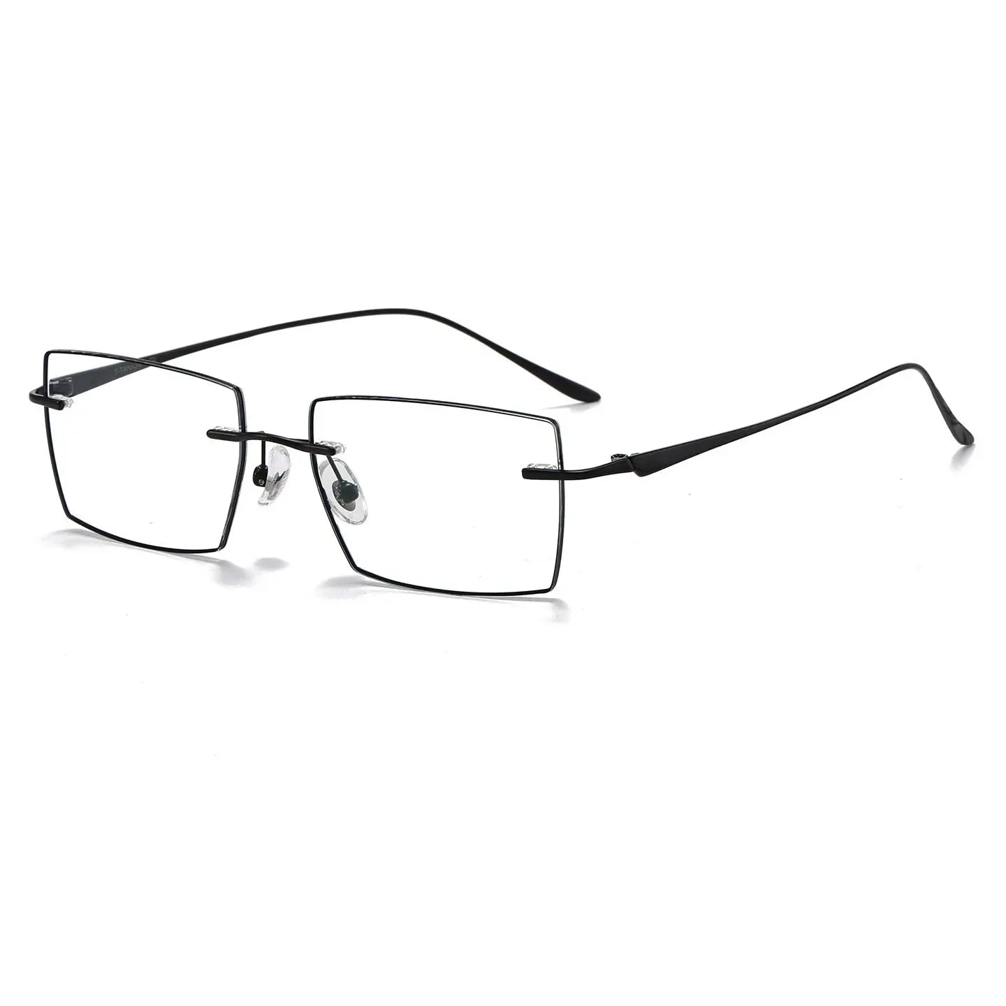 Unisex Polygon Rimless Titanium Prescription Glasses 660398 — view 6 | Rx Spectacle