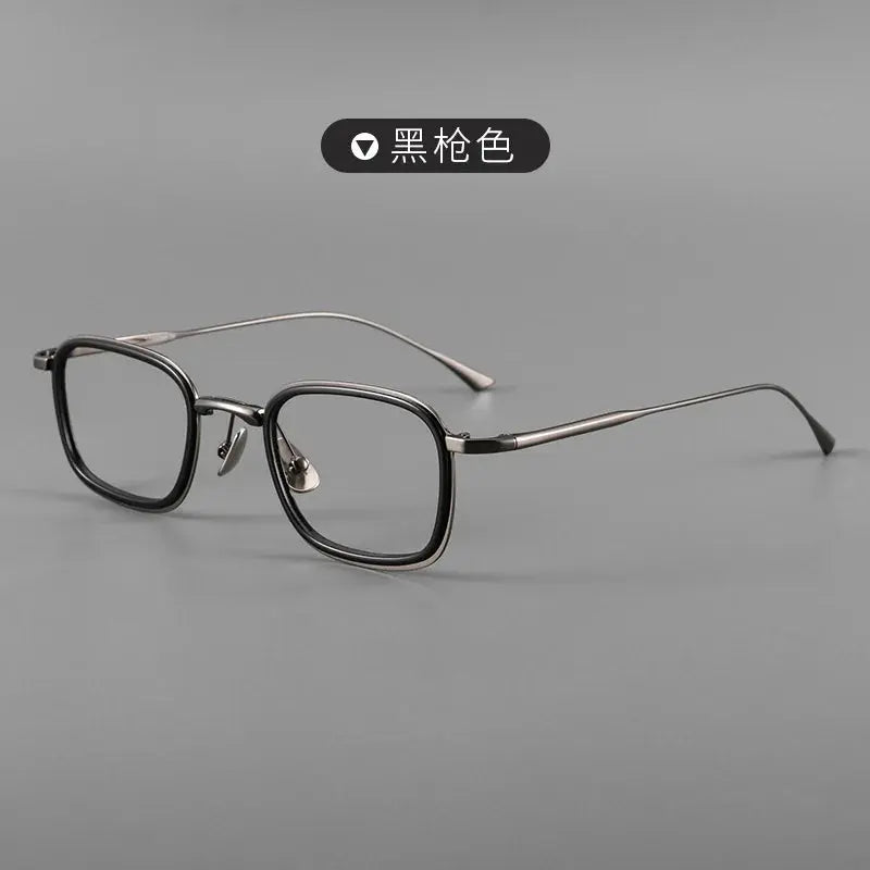 Men's Square Full Rim Titanium Prescription Glasses 190521 — view 6 | Rx Spectacle