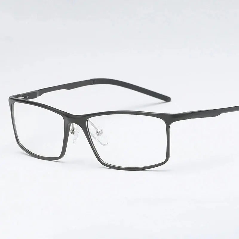 Men's Rectangular Full Rim Aluminum Prescription Glasses 607000 — view 6 | Rx Spectacle