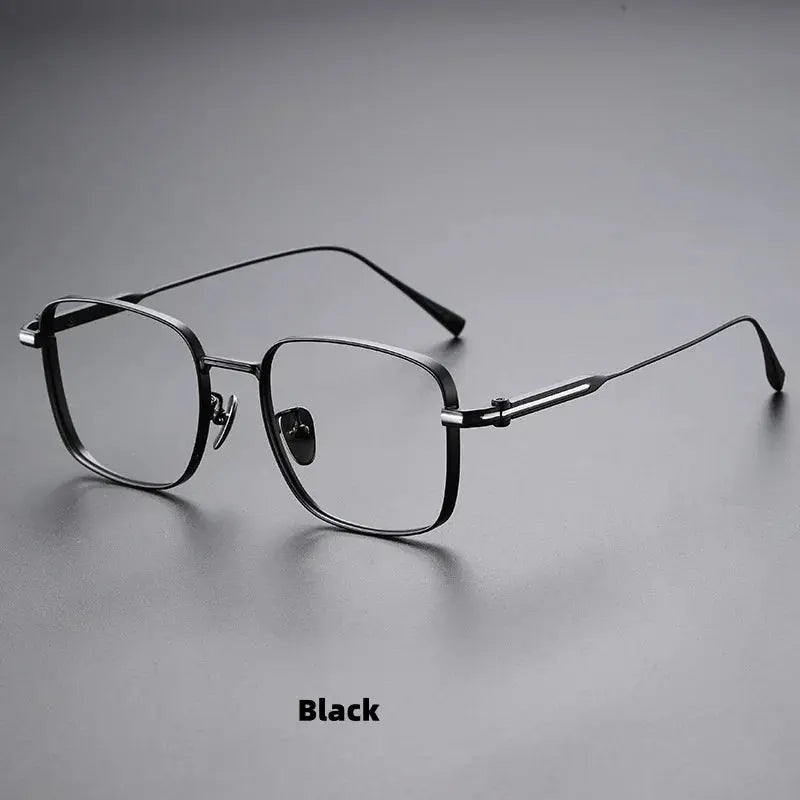 Men's Square Full Rim Titanium Prescription Glasses 809841 — view 6 | Rx Spectacle