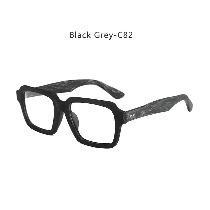 Men's Square Full Rim Wood Prescription Glasses 8184 — view 12 | Rx Spectacle