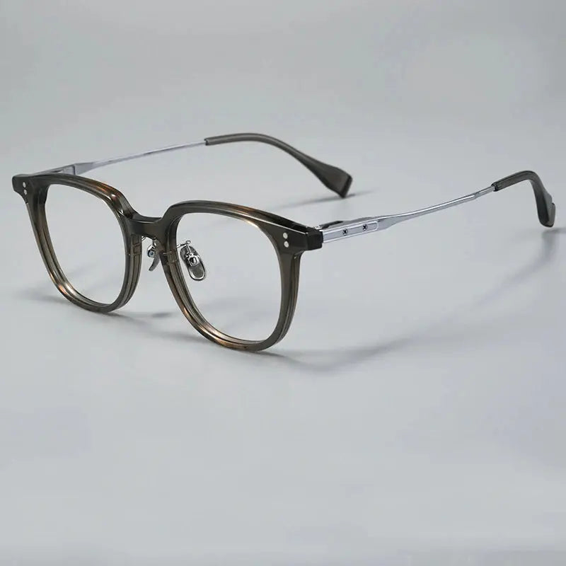 Unisex Square Full Rim Titanium Prescription Glasses 368150 — view 7 | Rx Spectacle
