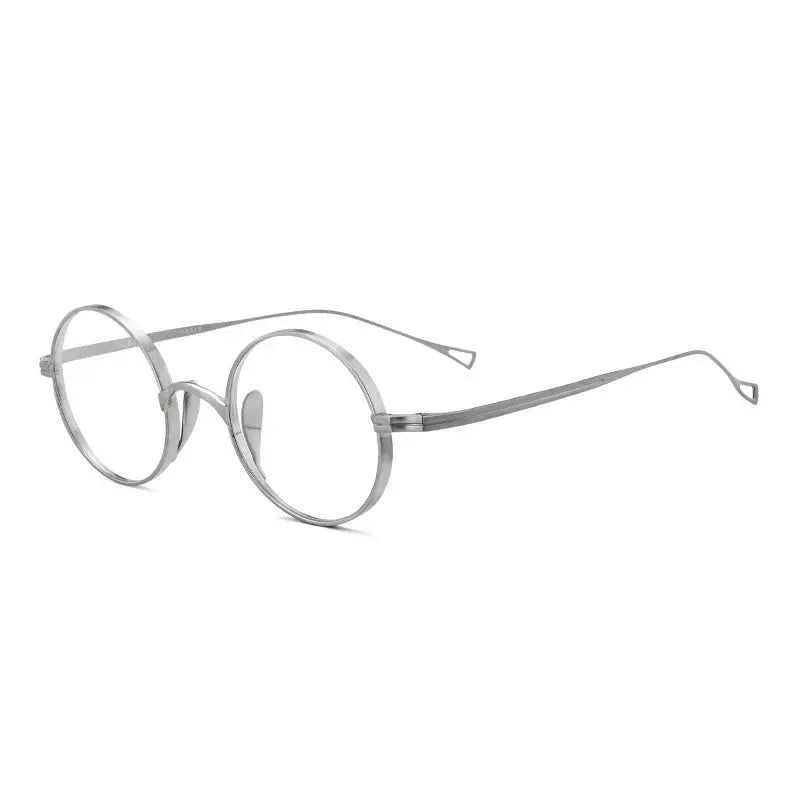 Women's Round Full Rim Titanium Prescription Glasses 63199 — view 5 | Rx Spectacle