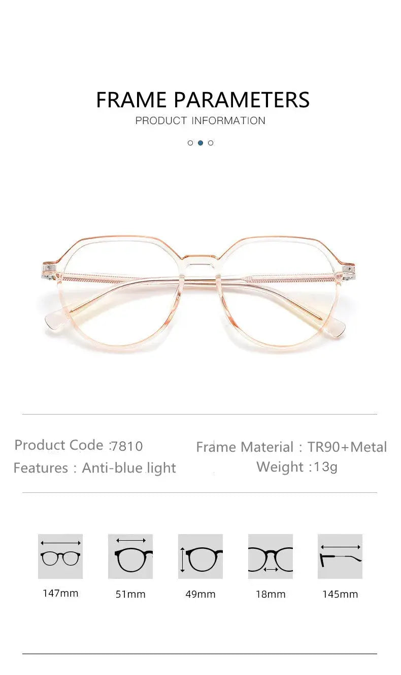 Unisex Oval Full Rim TR90 Flat Top Reading Glasses 7810 — view 11 | Rx Spectacle