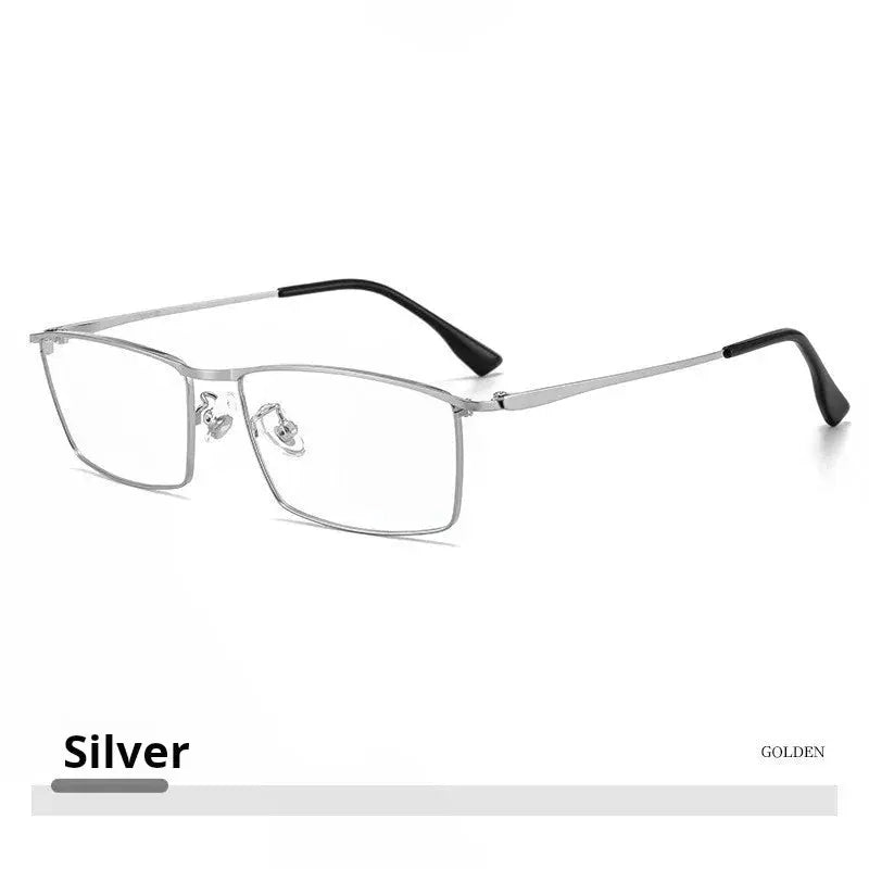 Women's Square Full Rim Titanium Prescription Glasses 85517 — view 6 | Rx Spectacle