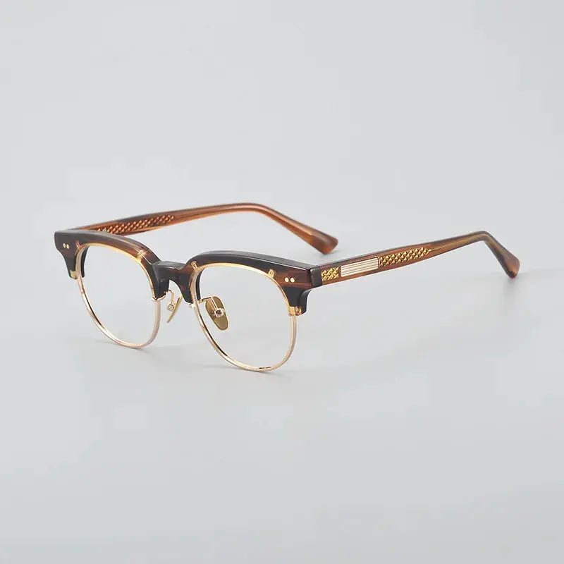 Unisex Square Full Rim Titanium Prescription Glasses 77015 — view 5 | Rx Spectacle