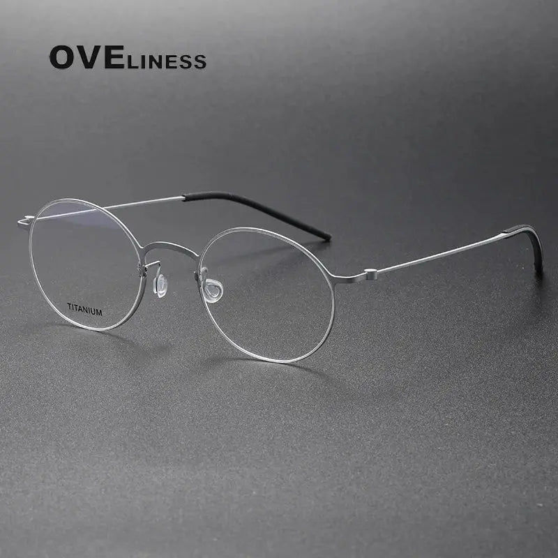Women's Oval Full Rim Titanium Prescription Glasses 395504 — view 7 | Rx Spectacle