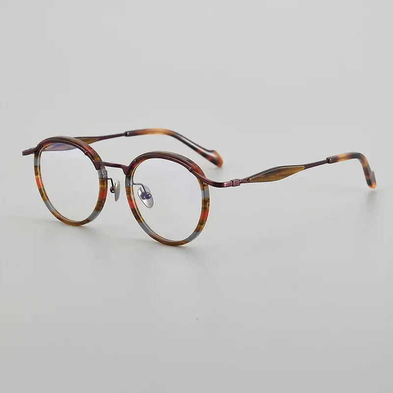 Unisex Round Full Rim Titanium Prescription Glasses 196062 — view 6 | Rx Spectacle