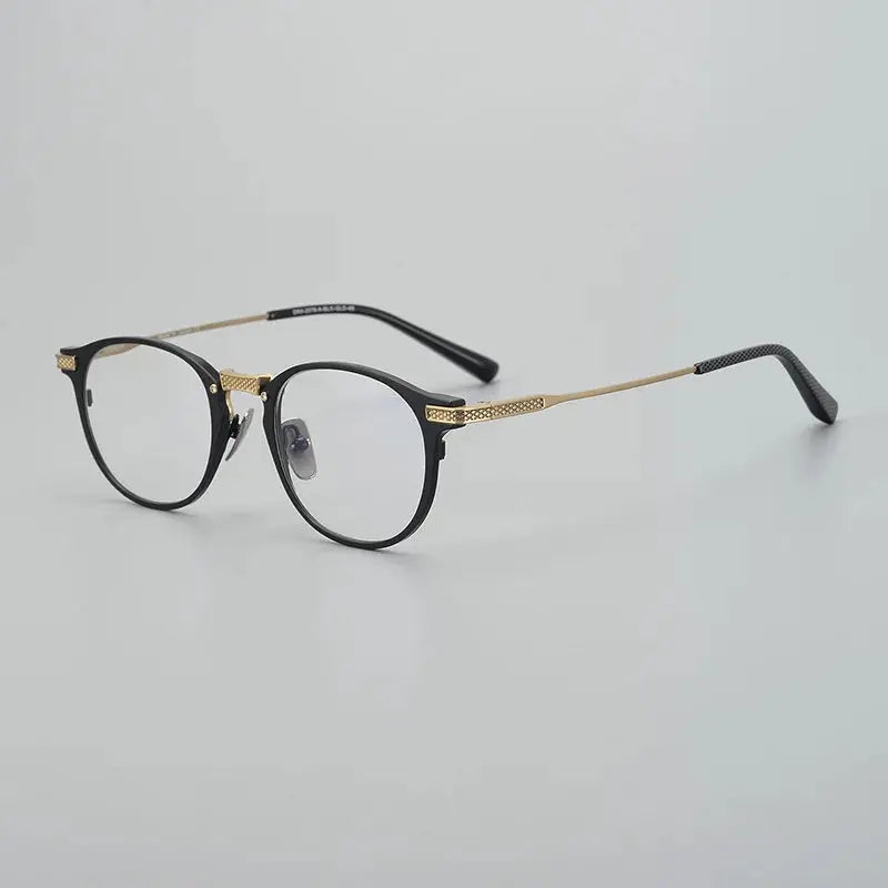 Unisex Oval Full Rim Titanium Prescription Glasses 92078 — view 7 | Rx Spectacle