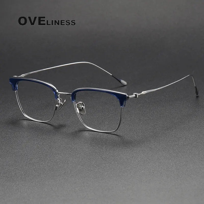 Women's Square Full Rim Titanium Prescription Glasses 380896 — view 7 | Rx Spectacle