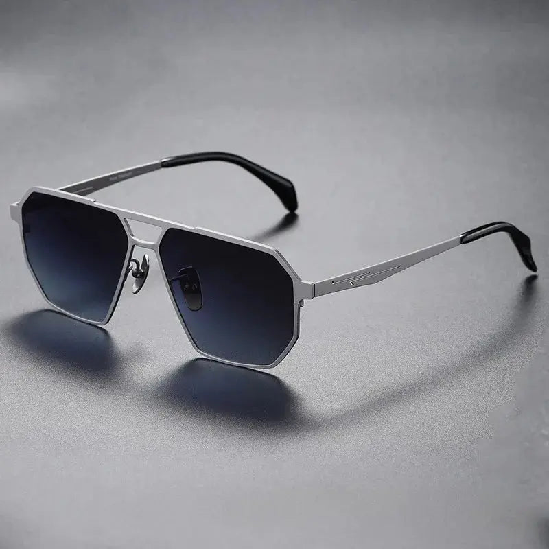 Unisex Oval Full Rim Titanium Double Bridge Prescription Glasses 350001 — view 6 | Rx Spectacle