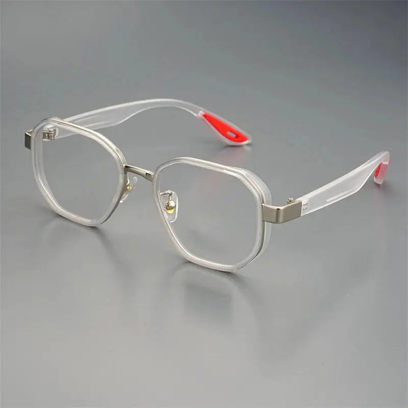 Men's Polygon Full Rim Titanium Prescription Glasses 100200 — view 7 | Rx Spectacle