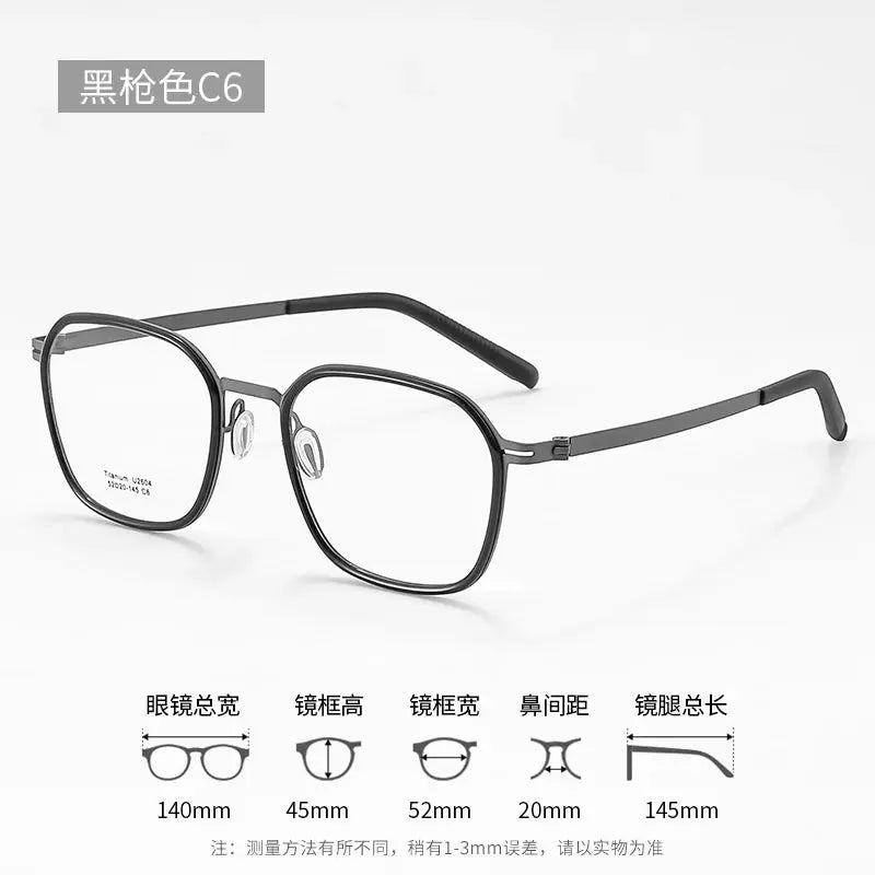 Unisex Round Full Rim Titanium Prescription Glasses 2604 — view 10 | Rx Spectacle
