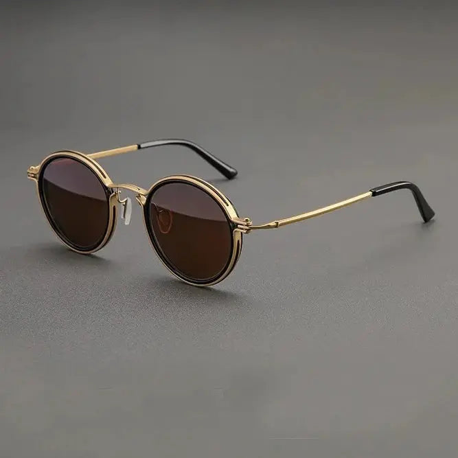 Men's Round Full Rim Titanium Prescription Glasses 45860 — view 12 | Rx Spectacle