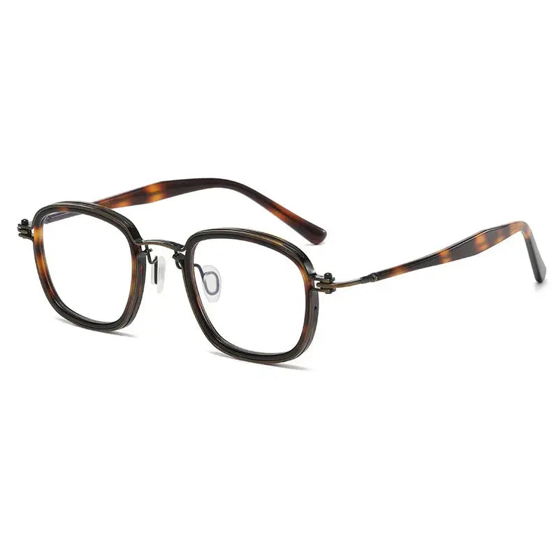 Unisex Square Full Rim Titanium Prescription Glasses 195863 — view 6 | Rx Spectacle