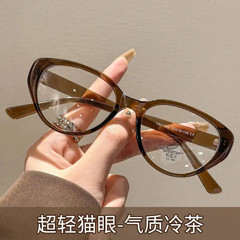 Women's Cat Eye Full Rim Titanium Prescription Glasses 81059 — view 8 | Rx Spectacle