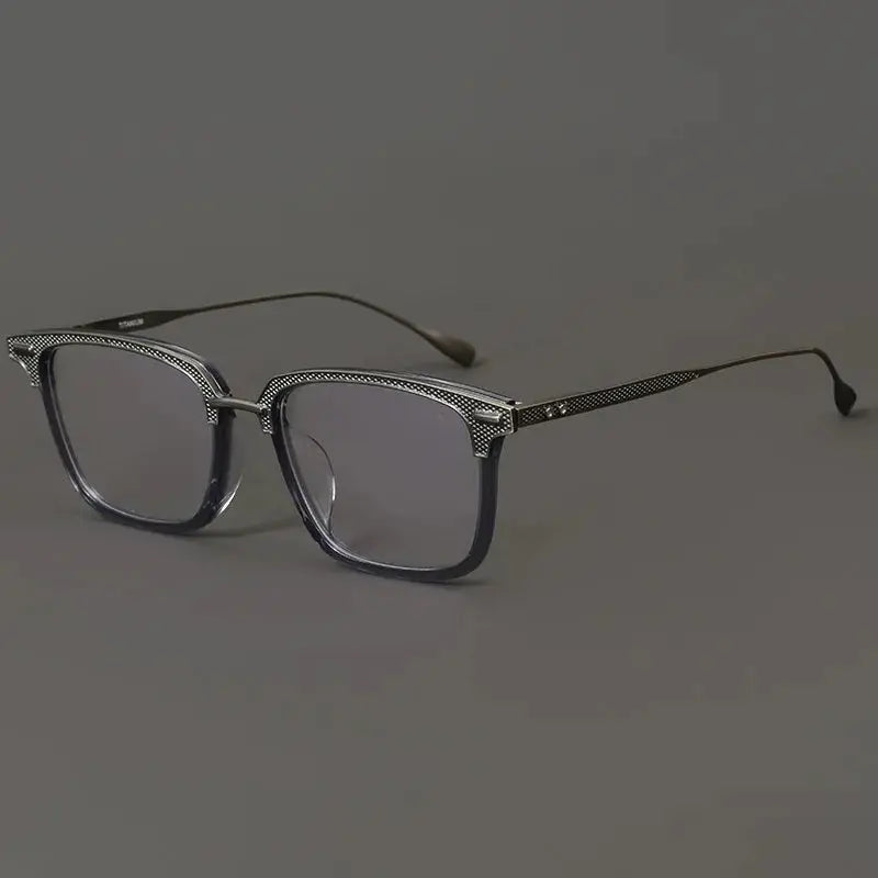 Unisex Square Full Rim Titanium Prescription Glasses 192085 — view 7 | Rx Spectacle
