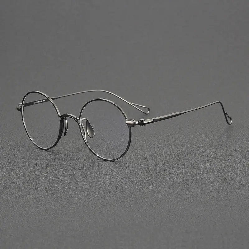 Women's Round Full Rim Titanium Prescription Glasses 942152 — view 7 | Rx Spectacle