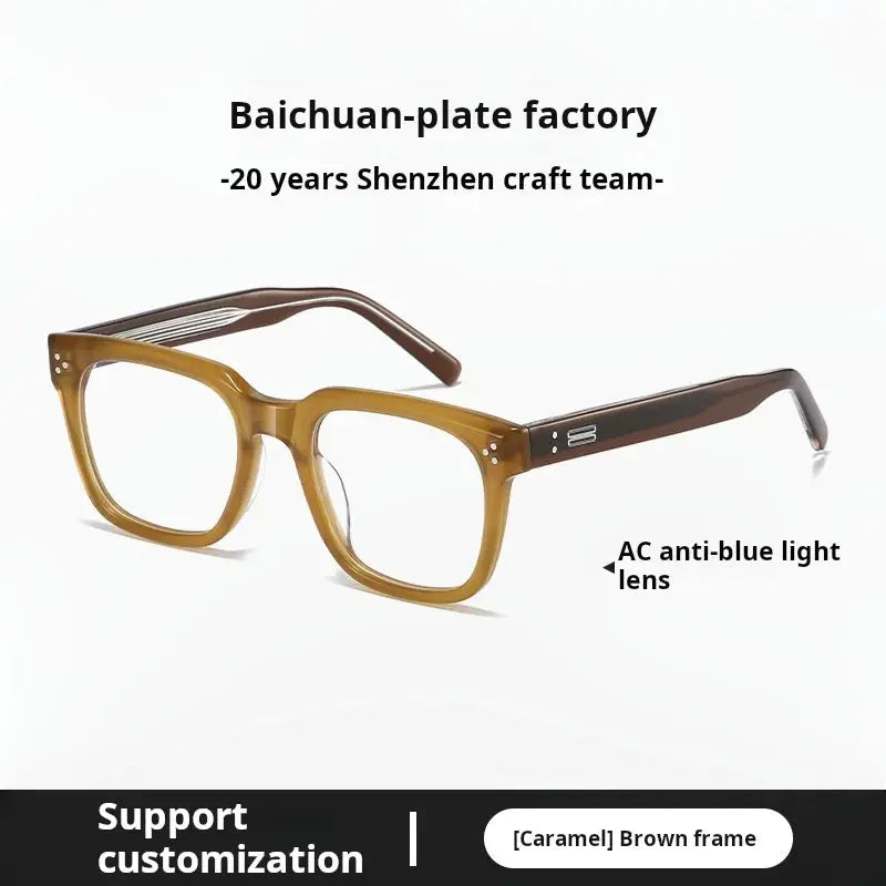 Unisex Browline Full Rim Acetate Prescription Glasses 79034 — view 5 | Rx Spectacle