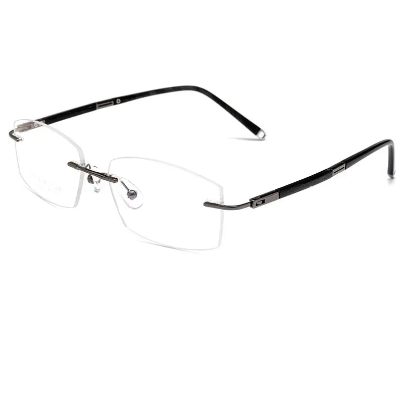 Women's Oval Rimless Titanium Prescription Glasses 563517 — view 7 | Rx Spectacle