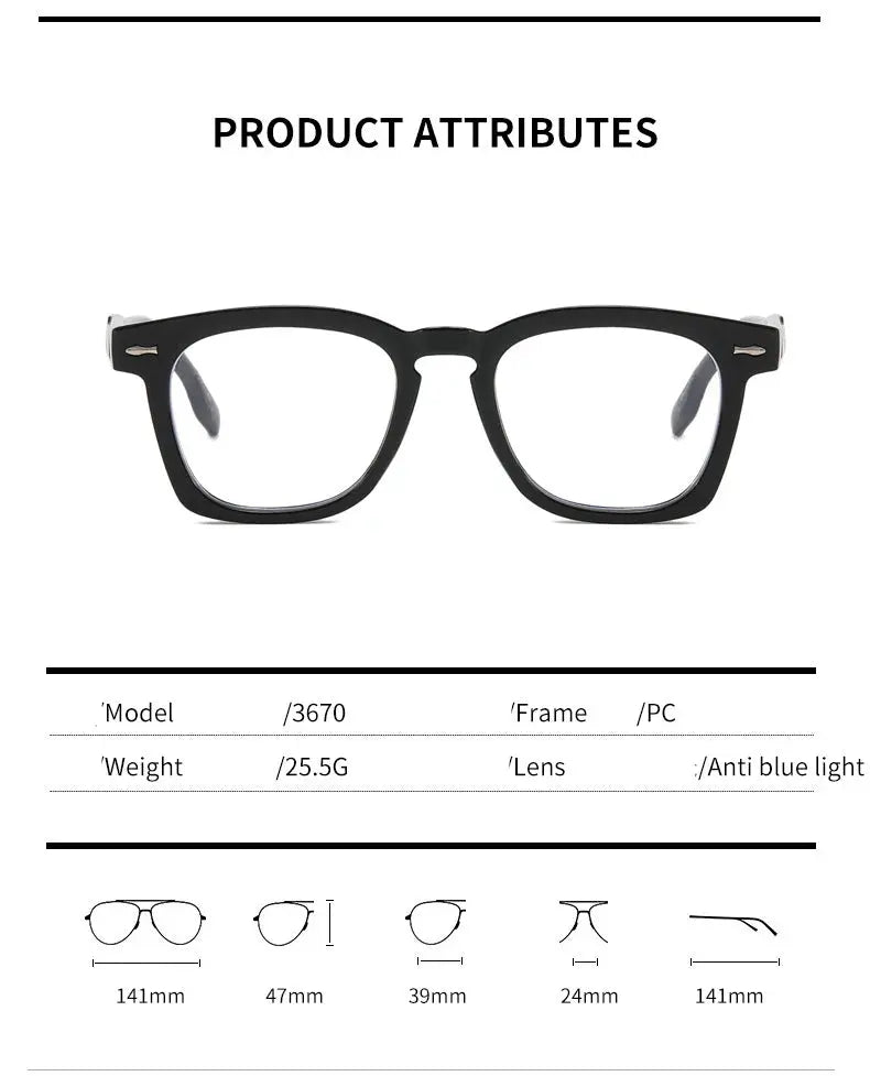 Men's Square Full Rim Acetate Reading Glasses 3670 — view 13 | Rx Spectacle