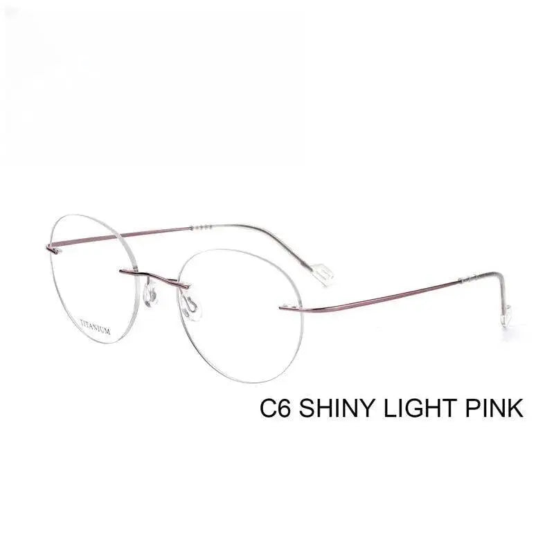 Unisex Round Rimless Titanium Prescription Glasses Rt003a — view 9 | Rx Spectacle