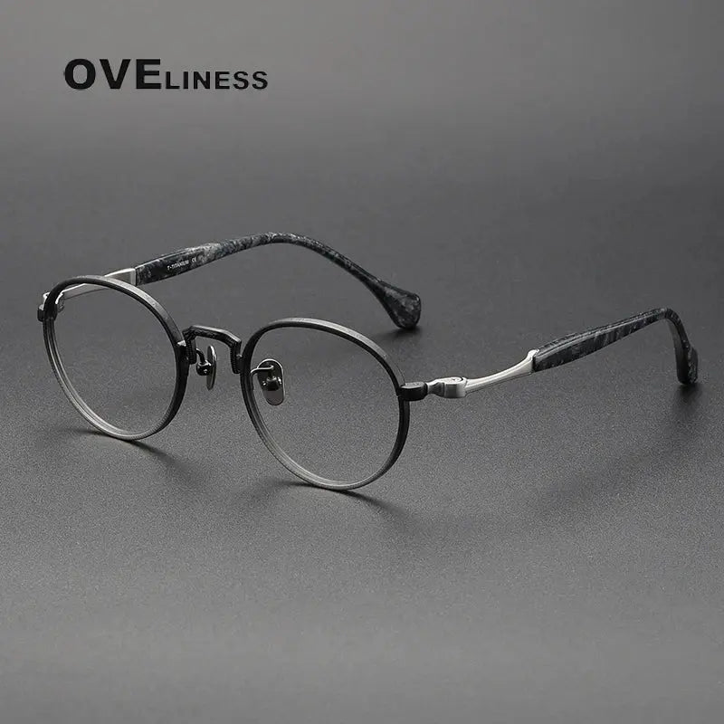 Women's Round Full Rim Titanium Prescription Glasses 80867 — view 7 | Rx Spectacle
