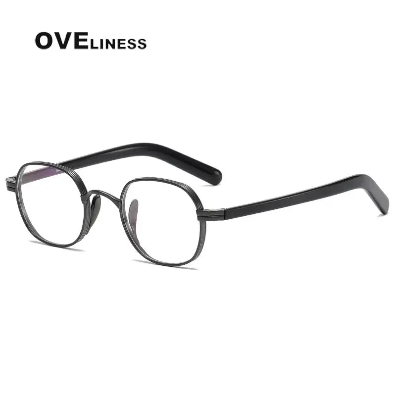 Women's Round Full Rim Titanium Prescription Glasses 369132 — view 6 | Rx Spectacle
