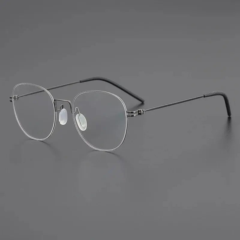 Women's Oval Full Rim Titanium Screwless Prescription Glasses 199892 — view 5 | Rx Spectacle