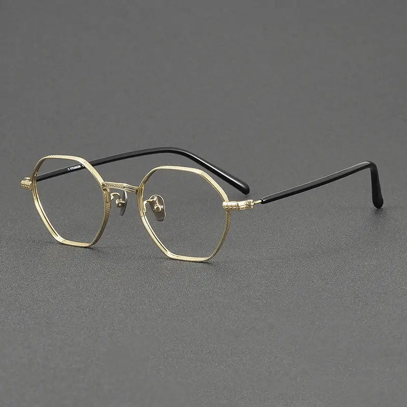 Women's Polygon Full Rim Titanium Prescription Glasses 63040 — view 7 | Rx Spectacle