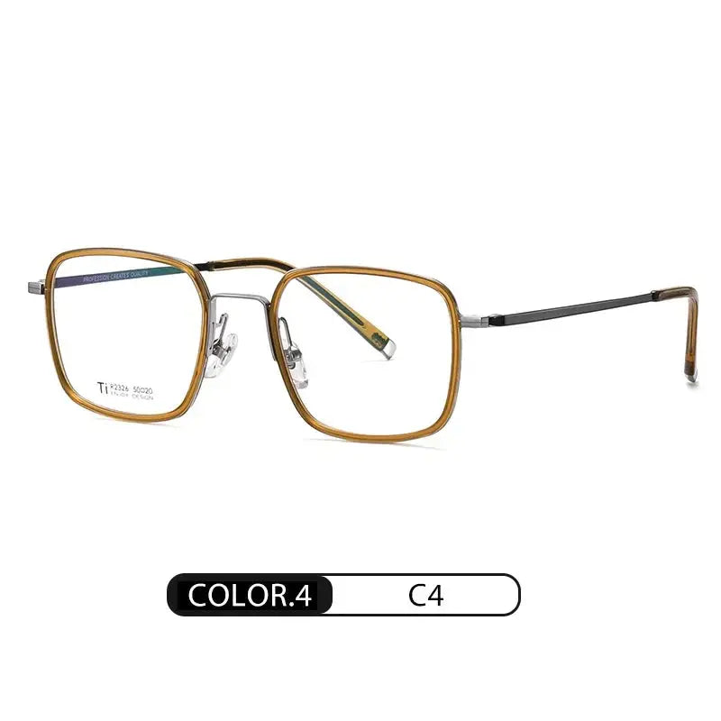 Women's Square Full Rim Titanium Prescription Glasses 72326 — view 6 | Rx Spectacle
