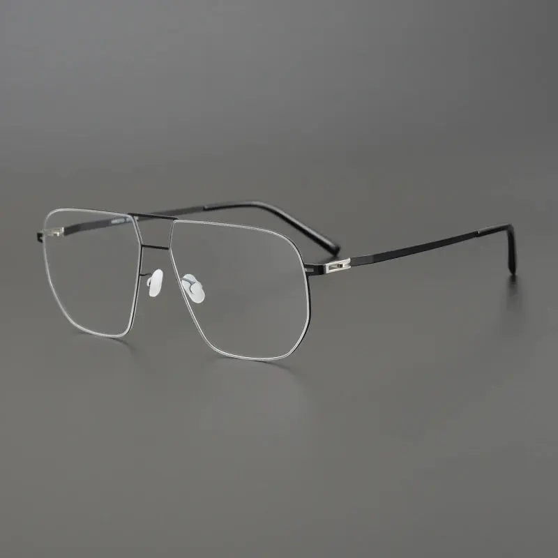 Women's Square Full Rim Stainless Steel Prescription Glasses 195136 — view 6 | Rx Spectacle