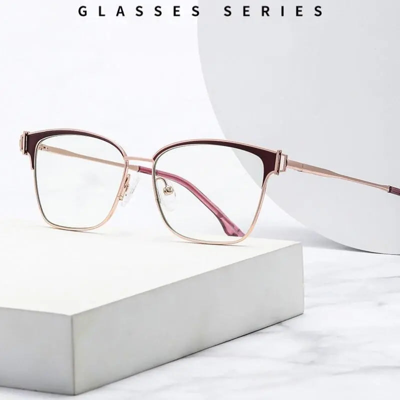 Women's Square Full Rim TR90 Prescription Glasses Js8612 — view 10 | Rx Spectacle