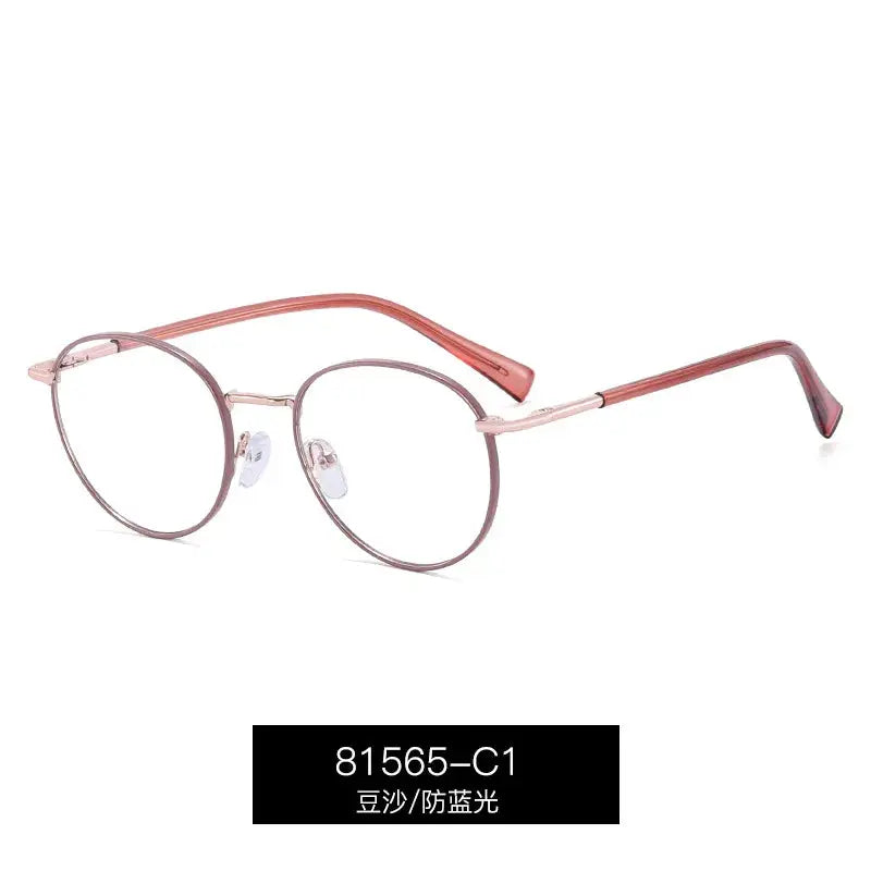 Women's Oval Full Rim Alloy Prescription Glasses 81565 — view 8 | Rx Spectacle