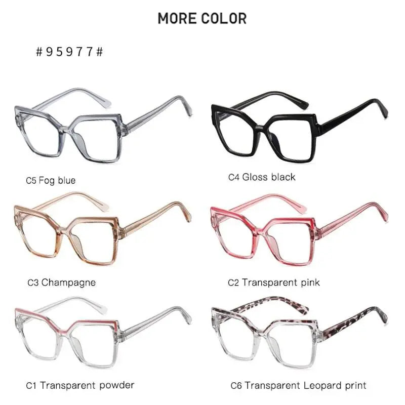 Women's Cat Eye Full Rim Alloy Prescription Glasses 95977 — view 11 | Rx Spectacle