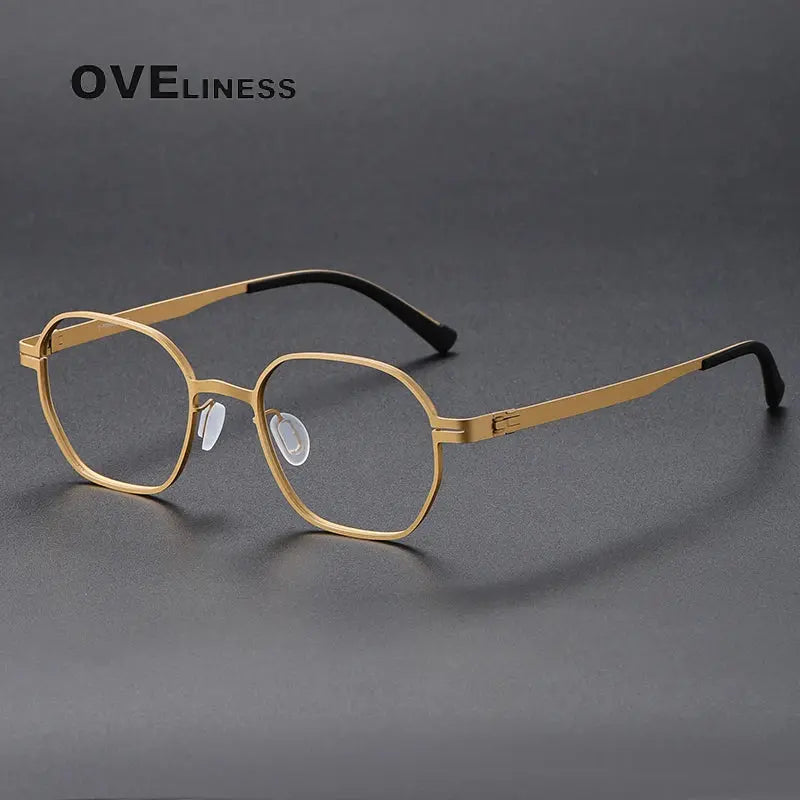 Women's Polygon Full Rim Titanium Prescription Glasses 380993 — view 7 | Rx Spectacle