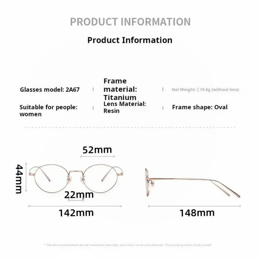 Unisex Oval Full Rim Titanium Prescription Glasses 722467 — view 2 | Rx Spectacle