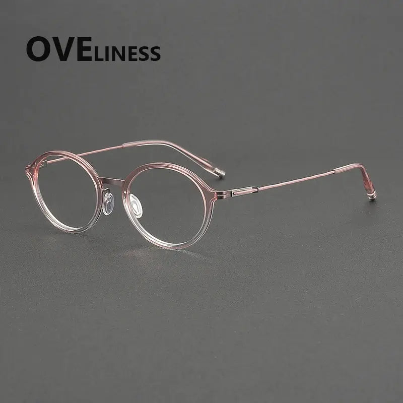 Women's Oval Full Rim Titanium Prescription Glasses 202515 — view 8 | Rx Spectacle